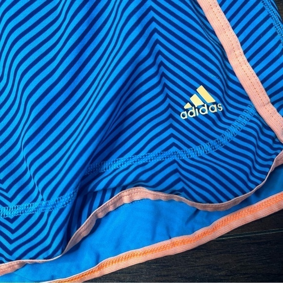 Adidas Blue Striped Running Shorts - Picture 4 of 5